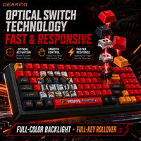 Clavier de jeu mécanique F99 avec interrupteur optique, 97 touches, rétroéclairage RVB, touches PBT, anti-ghosting complet N-Key Rollover pour les joueurs PC