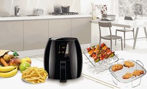 Plateau de panier de <span class=keywords><strong>friteuse</strong></span> à air rectangulaire en acier inoxydable pour friteuses à air à <span class=keywords><strong>double</strong></span> panier - Product Image 3