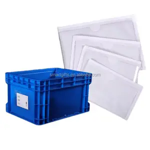 Mềm PVC kho nhãn Túi chỉ số Vinyl tự dính dính carton giá nhãn tag Pouch vé giấy phép chủ thẻ