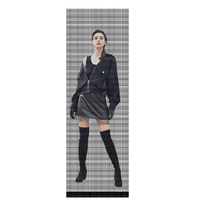 Écran publicitaire vidéo mural intérieur en verre holographique transparent flexible, affichage LED super fin P6.25 de haute qualité