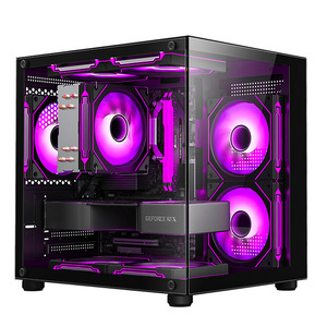 Boîtier <span class=keywords><strong>PC</strong></span> Gaming RGB Mid-Tower en Gros avec Refroidisseur d'Eau RGB 240, <span class=keywords><strong>Tour</strong></span> <span class=keywords><strong>de</strong></span> Bureau ATX pour Gamers, Ventilateur RGB 240 pour <span class=keywords><strong>PC</strong></span> Gamers - Product Image 2