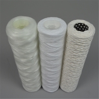 Filtre à eau de cartouche filtrante de glycol enroulé de ficelle de coton blanchi par usine