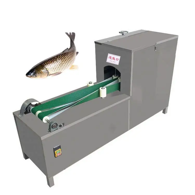 2023 Fully Automatic Perch Fish Eviscerate Belly Back Skin Remove Open Cut Scale Scaler Kill Machine with Attachment