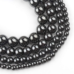 Handmade Natural Stone <strong>Beads</strong> High Quality round <strong>Black</strong> Hematite &amp; Magnetite <strong>Beads</strong> for DIY Jewelry Crystal Lampwork &amp; Glass <strong>Beads</strong> - Product Image 3
