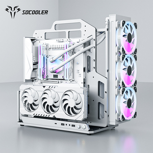 Socooler Computer Rack <span class=keywords><strong>PC</strong></span> Case Nouveau modèle RTX 4060 Ti GPU Aerospace Metal Gaming Tower Full Tower Open-Package Design en Stock - Product Image 3