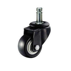 Rueda universal doble de PVC y metal dorado con resorte a presión para baño moderno, de 15 pulgadas, con varilla de tornillo de 2 pulgadas, para muebles. - Product Image 1