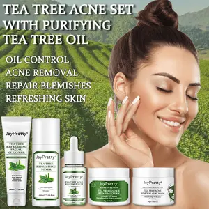Service d'arbre à thé biologique de soins de la peau de Corée de marque privée crèmes hydratantes anti-acné sérum pour le visage crème pour le visage contre les taches brunes acné