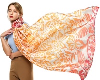 Nouveau foulard en soie sergé personnalisé sans quantité minimale de commande à la mode à la mode pour femmes foulard pour femmes à impression numérique