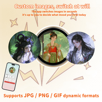 Badge électronique portable à écran tactile IPS, personnalisable avec photo, avatar, pour fans, professionnels, affichage dynamique JPG/PNG/GIF, vente chaude 2025