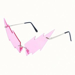 แว่นกันแดดทรงเล็กแฟชั่นใหม่ล่าสุดปี 2021 ป้องกันรังสียูวี 400 กรอบโลหะสำหรับผู้หญิง รูปทรงแสงไฟ - Product Image 4