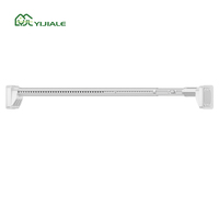 YIJIALE Visual Package Free Tringles à rideaux à ressort à un clic, revêtement blanc 32 mm, pour armoire, de 27,6 à 47,2 pouces