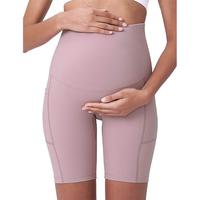 Short de yoga de maternité sur le ventre Pantalon court actif d'entraînement durable