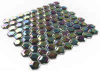 Carrelage à paillettes moulés de mosaïque 3D, effet mosaïque de verre, art mural