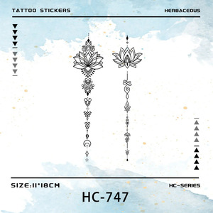 Tatuajes Temporales de Estilo Herbal con Diseños de <span class=keywords><strong>Letras</strong></span>, Tatuajes Falsos Semipermanentes de Lujo para Brazos y Muñecas de Mujer - Product Image 3