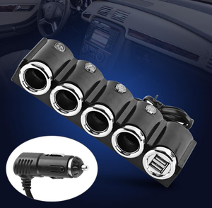 Adaptador de Cargador Electrónico al por Mayor con 4 Puertos USB, Enchufe de Corriente, Divisor de Encendedor de Cigarrillos para Automóvil - Product Image 3