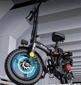Nuevo modelo de bicicleta eléctrica plegable compacta para mujer 12ah/48V 240W/48V 14 Carbon Mini E Fat Bike 48V Motor de cubo trasero batería de litio - Product Image 2
