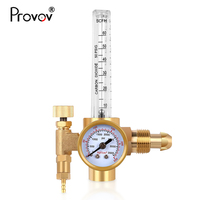 TIG MIG Welding Use 25LPM 60SCFH Flowmeter Pressure Regulator Brass CGA580 CO2 Argon Valve for Gas Cylinder