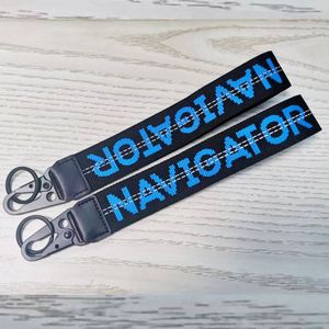 High Quality Custom Logo Nylon Jacquard Hand Rope <b>Wristlet</b> Lanyard Keychain - Product Image 2