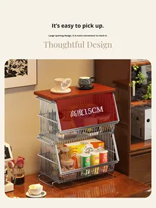 Second-hand Standing Type Double Tier Stainless Steel Multi-function Layered <strong>Storage</strong> Rack for Snack and Cup <strong>Storage</strong> - Product Image 6