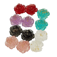 Oferta Especial: Cabujones de Resina de 18mm con Diseño de Flores y Rosas de Dibujos Animados, Coloridos, para Manualidades y Decoración de Joyería