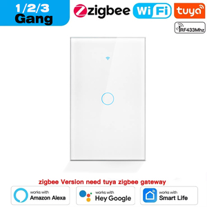 EU tuya cuộc sống thông minh cảm biến cảm ứng nhà dẫn công tắc đèn Wii từ xa tường chuyển đổi điều khiển bằng giọng nói Alexa Google nhà 16A 220V - Product Image 2
