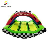 Tube remorquable volant gonflable en PVC personnalisé OEM 3-Lounge Sea Ski Jet Speed Boat Sports nautiques 3-Lounge Chair Boating