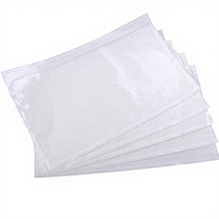 Enveloppe d'expédition en plastique transparent Star XC020, imperméable, 0,5 mil, adhésive, pour étiquettes d'expédition, avec gaufrage/débossage
