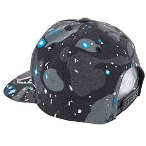 Cartoon Shark & <b>Leopard</b> <b>Print</b> Washed Baseball Cap Chains Unisex 6-Panel Fitted <b>Hat</b> Spring Summer Street Style Canvas Material - Product Image 2