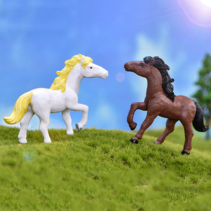 Simulated Mini Horse <b>Miniatures</b> for Lawn Landscape Decorations Tiny Animal Pony Caballo Charm Desktop Ornaments DIY Accessories - Product Image 6