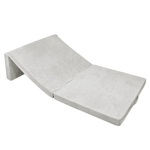 ที่นอนพับได้สามตอน หนา 80 มม. ที่นอนโฟมสำหรับใช้ในบ้าน พื้นบ้าน หรือกลางแจ้ง สีเทาอ่อน สีดำ - Product Image 2