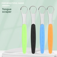 Ensemble gratte-langue et brosse en acier inoxydable pour l'hygiène buccale des adultes et l'assainissement de l'haleine