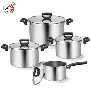 Bán buôn thân thiện với môi thép không gỉ <span class=keywords><strong>Cookware</strong></span> Set cổ điển Chảo thịt hầm với 8 cái - Product Image 1