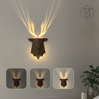 Moderne 3D Animaux LED Veilleuse Blanc Chaud ABS Cerf Ombre pour Chambre Escalier Couloir Cuisine Bureau Télécommande Mini