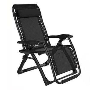 Silla de salón plegable para acampar al aire libre, silla reclinable de gravedad cero para patio, silla de oficina acolchada portátil para dormir - Product Image 5