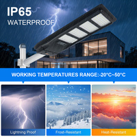 Lampadaires solaires LED KCD 3-en-1 avec capteur, batterie au lithium rechargeable, 6000K, IP66, 60W, 100W, 200W, 300W, 500W, certifiés BIS pour allées et rues