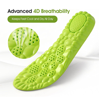 Semelles intérieures de chaussures de sport OEM personnalisées pour l'augmentation de la taille, en mousse à mémoire de forme 4D Cloud, absorption des chocs, ajustables, confortables, lavables, pour hommes et femmes