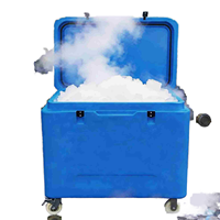 Bac de stockage de glace sèche à faible taux de sublimation, en LLDPE rotomoulé, pour congélation profonde, avec isolation en PU