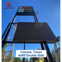 Écran d'affichage numérique LED à double face monté sur poteau, panneau d'affichage routier, publicité de stationnement en rue, affichage extérieur P10