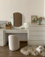 Table de toilette en bois de luxe avec miroir LED et tiroirs de rangement, coiffeuse moderne pour chambre à coucher