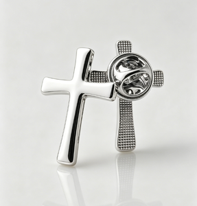 Metal Cross Lapel Pin Custom Religious Christian Cross Brooch Church Souvenir Worship Gift Clothing <b>Accessory</b> - Product Image 2