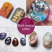 Encre alcoolisée métallisée, colorant pour peinture à la résine époxy, pour dessous de verre en résine type boîte de Petri, peinture, fabrication de gobelets, cadeau d'Halloween