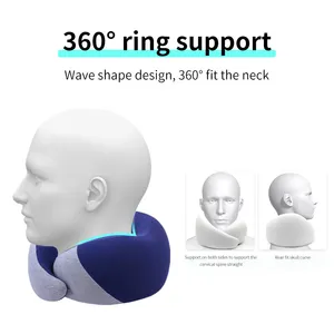 Factory Direct Sales Airline Airplane Neck Pillow U Shape Neck Pillow Portable Memory Foam Travel Neck Pillow