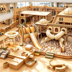 Aoleao Aire de jeux intérieure personnalisée Nuits arabes, labyrinthe, piscine à balles, toboggan, filet d'escalade pour enfants, jeux souples certifiés CE TUV CPC - Product Image 2