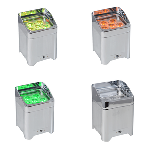 Sliver Wifi App 6x18W rgbwa UV 6in1 pin không dây uplight <span class=keywords><strong>LED</strong></span> mệnh Đèn sân khấu - Product Image 2