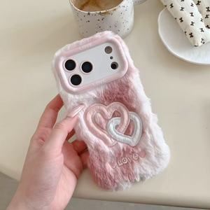 Fundas de Lujo para <span class=keywords><strong>iPhone</strong></span> 13 14 15 16 17 18, Cálidas, Lindas, Peludas y Suaves para el Invierno - Product Image 2