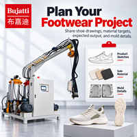 Machine à mousser PU haute pression Bujatti pour la planification d'applications en matière de chaussures