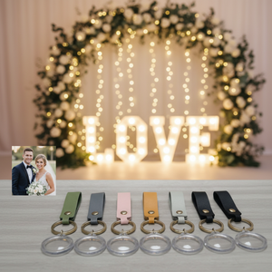 Se Aceptan Personalizaciones: <span class=keywords><strong>Llaveros</strong></span> Acrílicos Digitales en Blanco con Correa de Cuero PU, Serigrafía, Llavero Ligero <span class=keywords><strong>para</strong></span> Bodas y Manualidades - Product Image 2