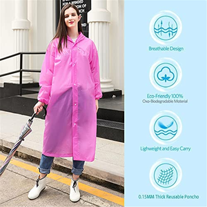 Venta de Fábrica: Impermeables Desechables de Peva para Exteriores, Ligeros, Cómodos y Duraderos para Adultos - Product Image 3