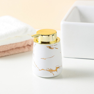 Dispensador de Jabón para Baño con Logotipo Personalizado, Cerámica Oscura Mate con Acabado Marmoleado, 400 ml, para Jabón en Espuma y Loción - Product Image 3