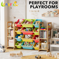 Organizzatore per Giocattoli a 6 Ripiani con 12 Contenitori Multicolore e Design a Libreria, Scaffale Unisex per Bambini per Sala Giochi e Uso Domestico